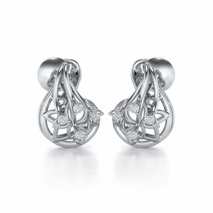 Phoenix Silver Earrings - White Gold - Image 2