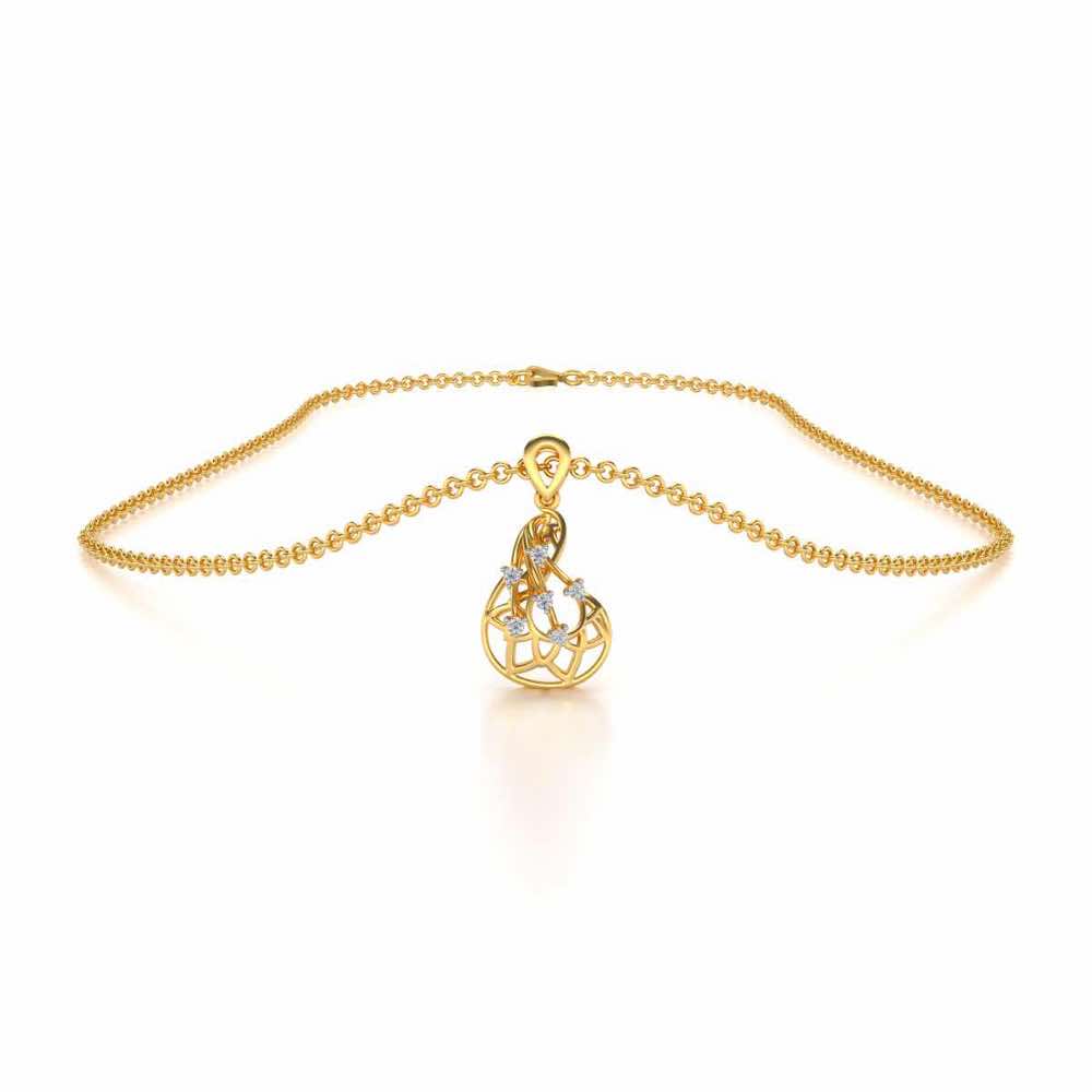 Phoenix Silver Pendant Earrings Set - Yellow Gold - Image 3