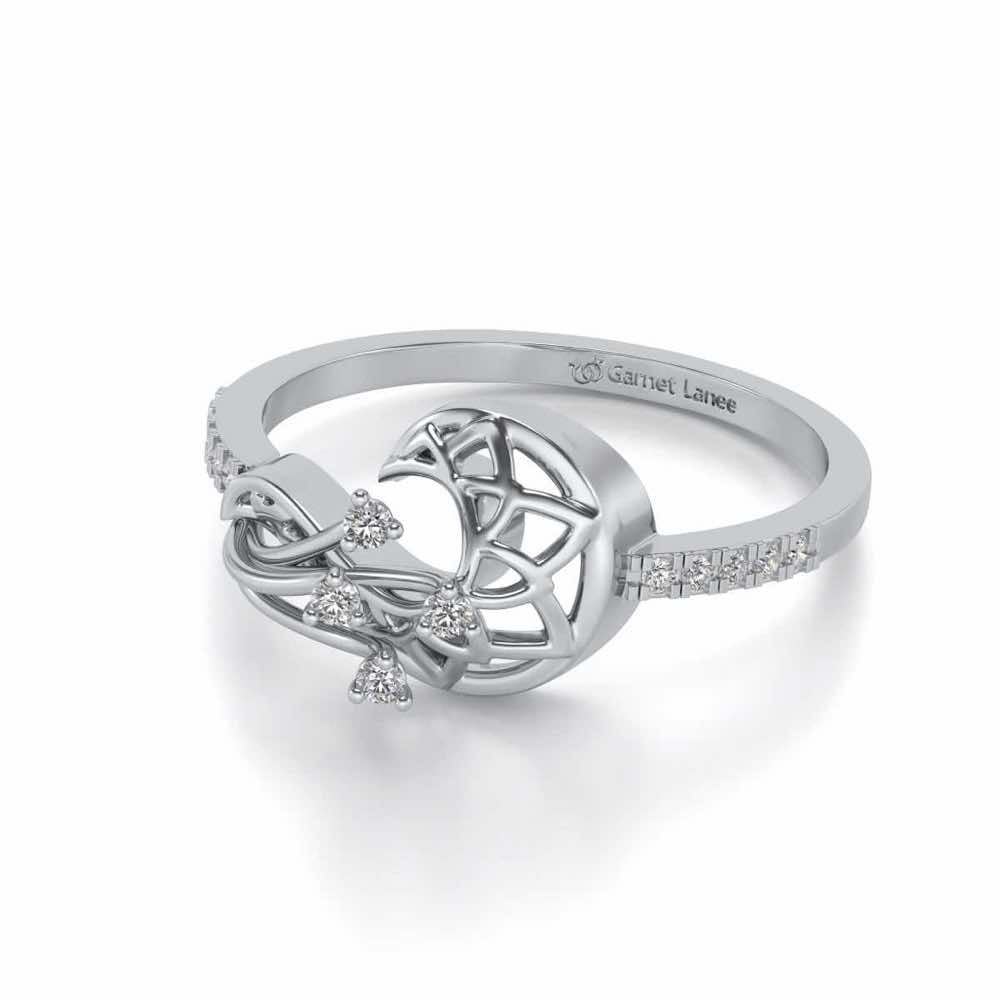 Phoenix Silver Ring - White Gold - Image 3