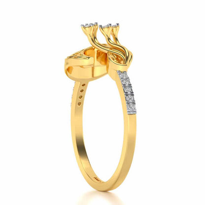 Phoenix Silver Ring - Yellow Gold - Image 4
