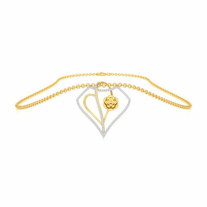Phool Asha Silver Pendant - Yellow Gold - Image 3