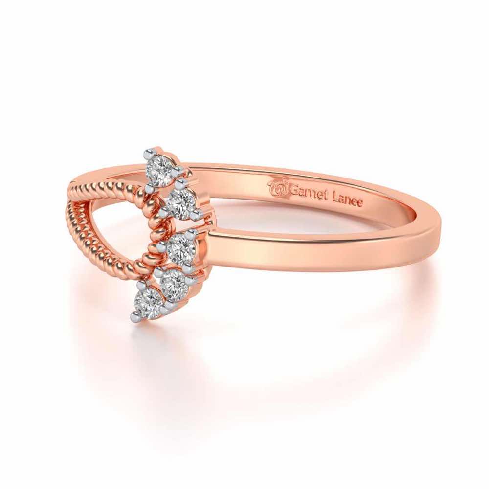 Pinnacle Silver Ring - Rose Gold - Image 2