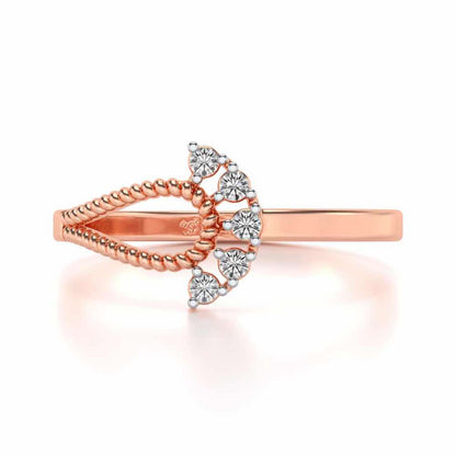 Pinnacle Silver Ring - Rose Gold - Image 4
