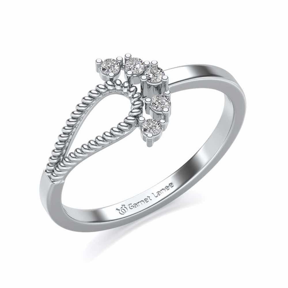 Pinnacle Silver Ring - White Gold - Image 1