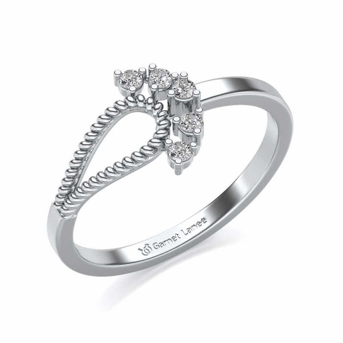 Pinnacle Silver Ring - White Gold - Image 1