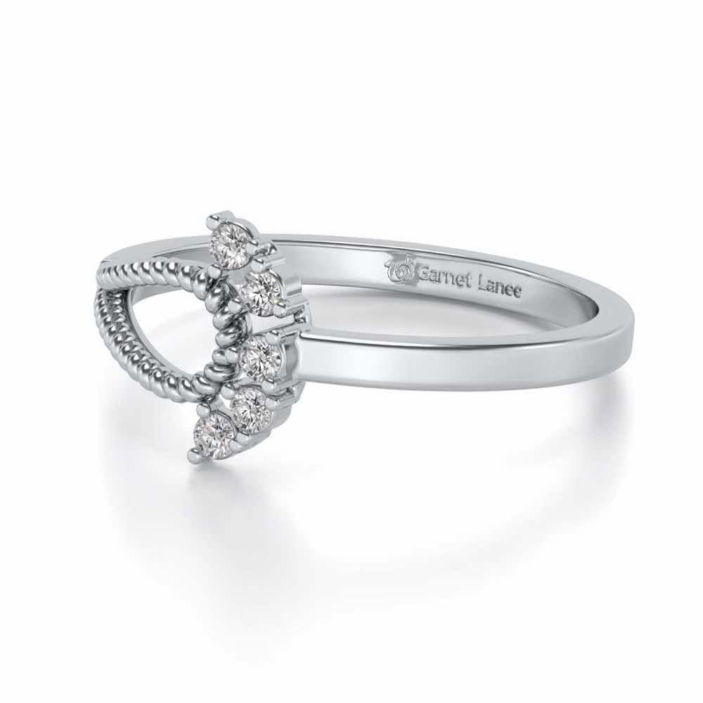 Pinnacle Silver Ring - White Gold - Image 2
