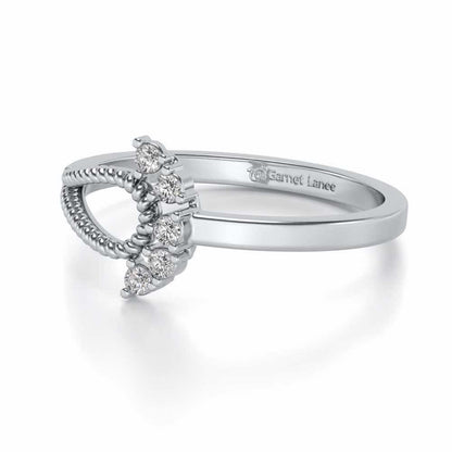 Pinnacle Silver Ring - White Gold - Image 2