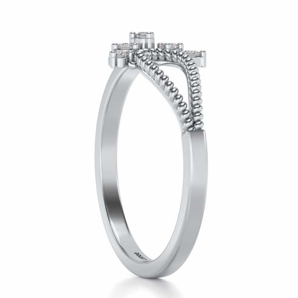 Pinnacle Silver Ring - White Gold - Image 3