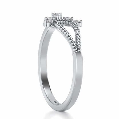 Pinnacle Silver Ring - White Gold - Image 3