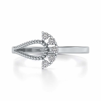 Pinnacle Silver Ring - White Gold - Image 4