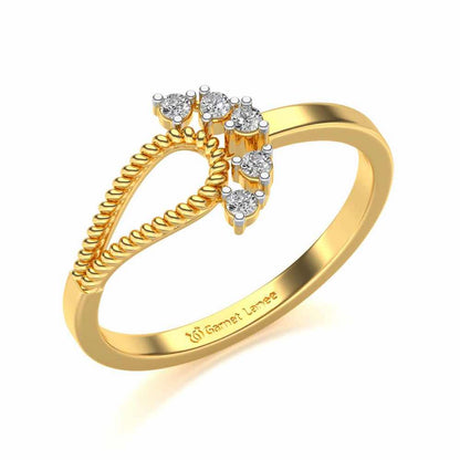Pinnacle Silver Ring - Yellow Gold - Image 1