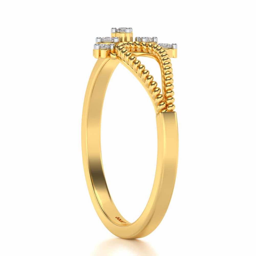 Pinnacle Silver Ring - Yellow Gold - Image 3