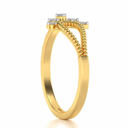 Pinnacle Silver Ring - Yellow Gold - Image 3