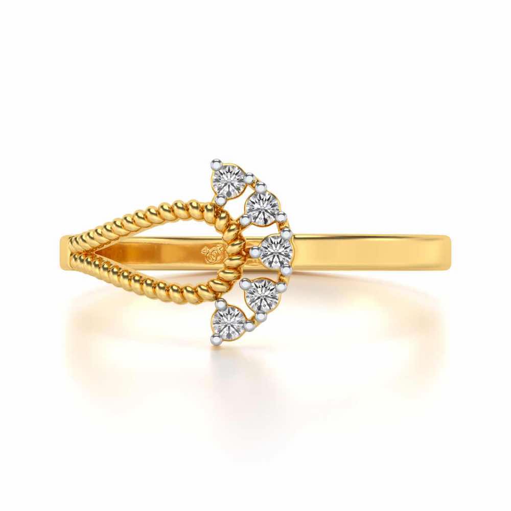 Pinnacle Silver Ring - Yellow Gold - Image 4