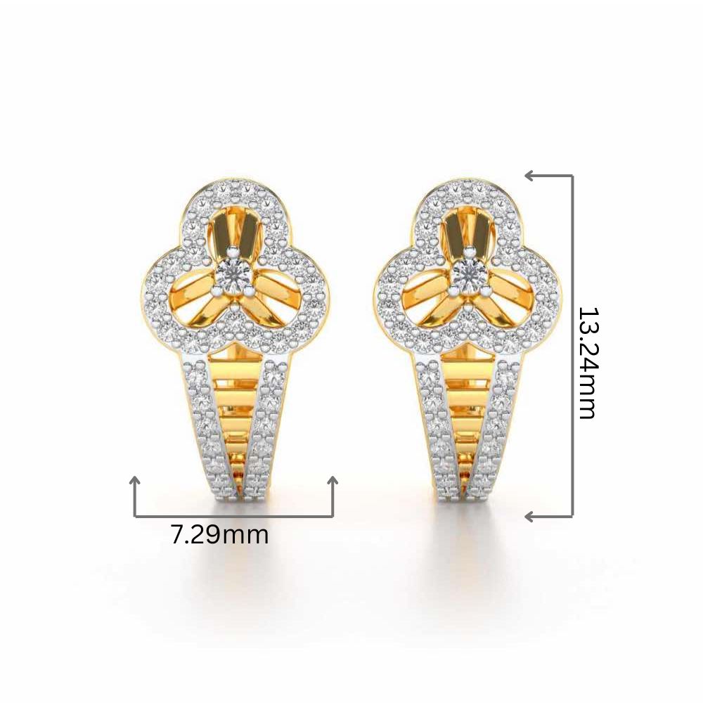 Pinwheel Flora Silver Bali - Yellow Gold - Image 2