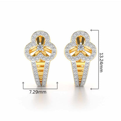 Pinwheel Flora Silver Bali - Yellow Gold - Image 2