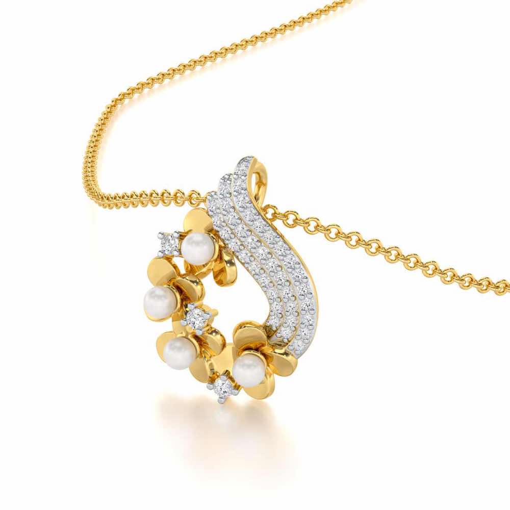 Pious Bloom Silver Pendant - Yellow Gold - Image 2