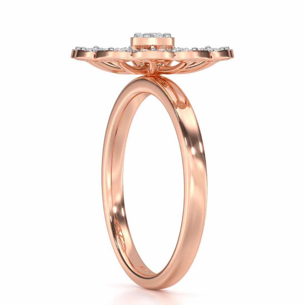 Pious Chakra Silver Ring - Rose Gold - Image 3