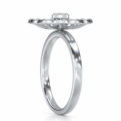 Pious Chakra Silver Ring - White Gold - Image 3