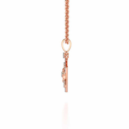 Pisces Silver Pendant - Rose Gold - Image 4