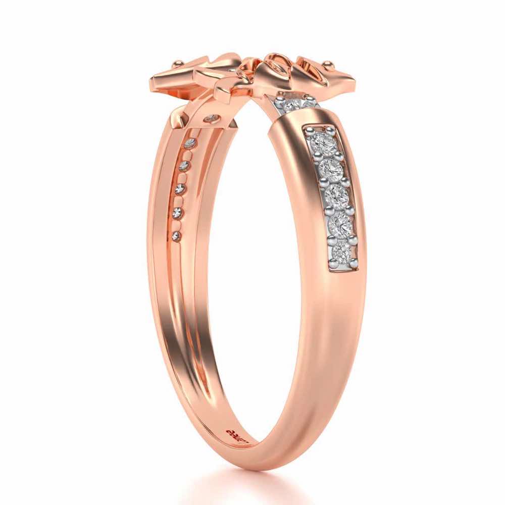 Pisces Silver Ring - Rose Gold - Image 4