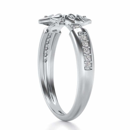 Pisces Silver Ring - White Gold - Image 4
