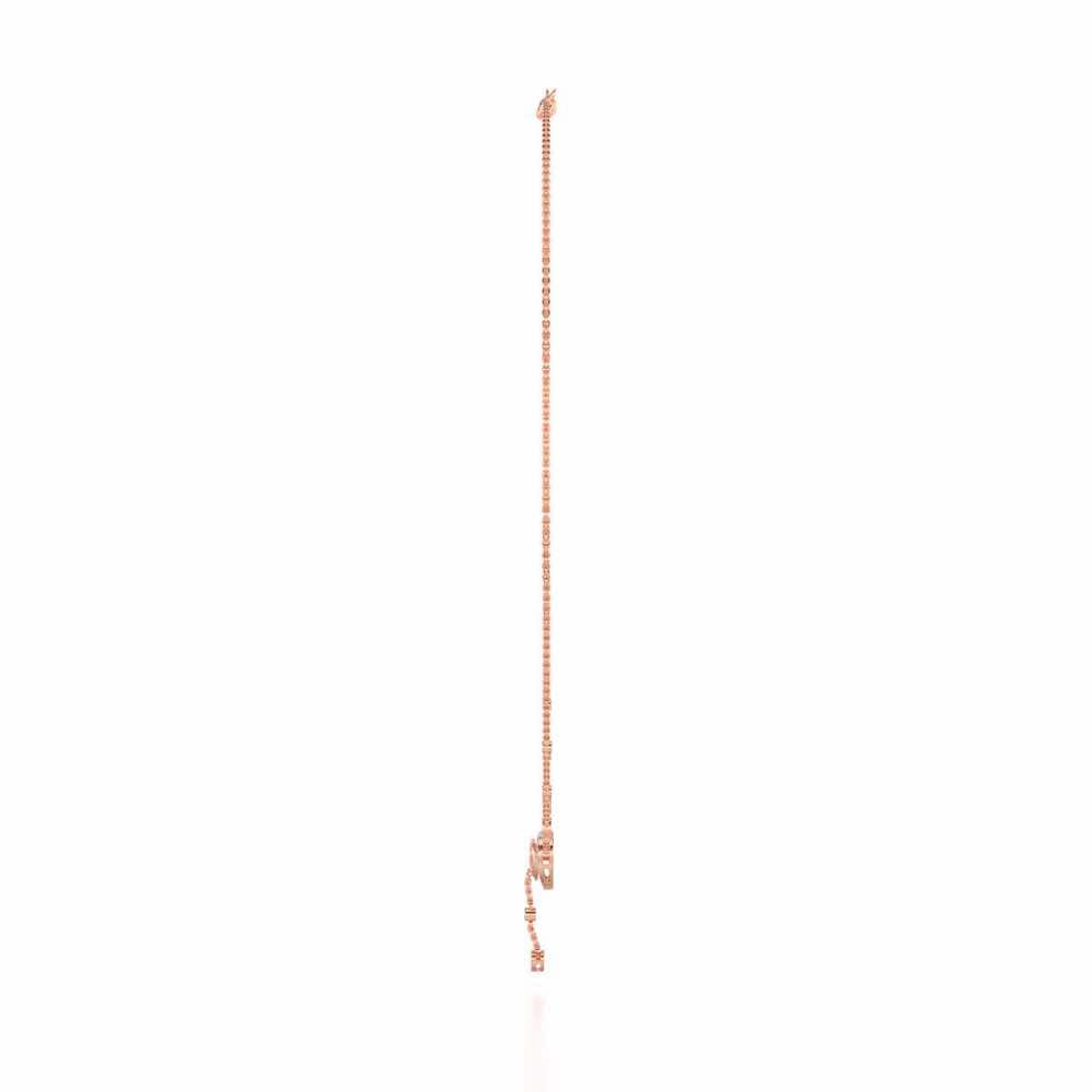 Plush Heart Silver Necklace - Rose Gold - Image 4