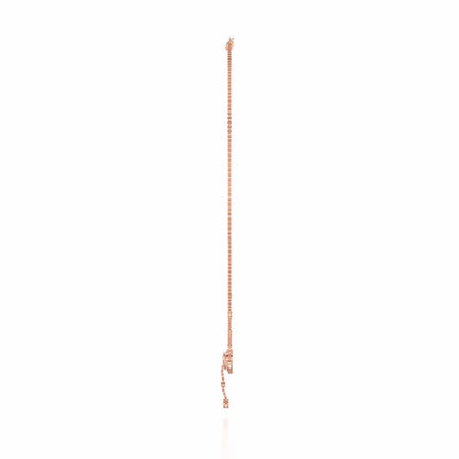 Plush Heart Silver Necklace - Rose Gold - Image 4