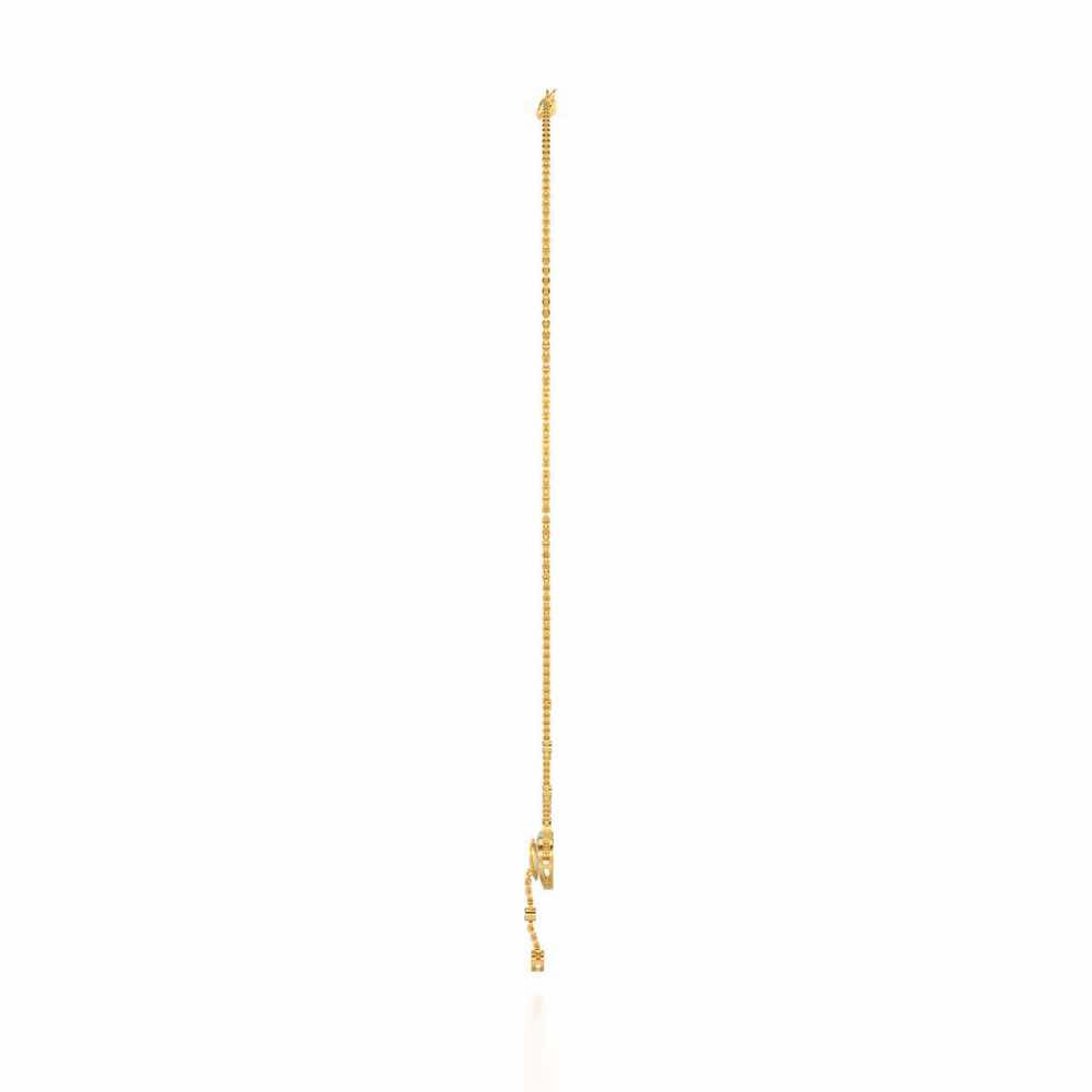 Plush Heart Silver Necklace - Yellow Gold - Image 4