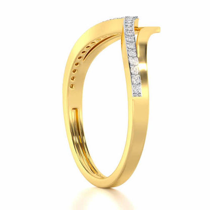 Point To Silver Ring - Yellow Gold - Image 3