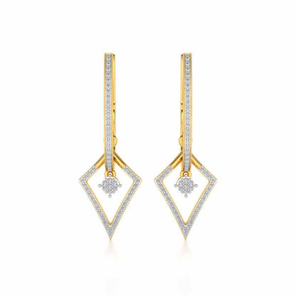Pointed Arrow Drops Earrings - Yellow Gold - Image 1