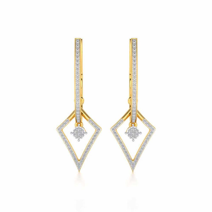Pointed Arrow Drops Earrings - Yellow Gold - Image 1