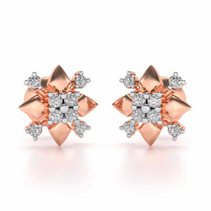 Pointue Silver Studs - Rose Gold - Image 1
