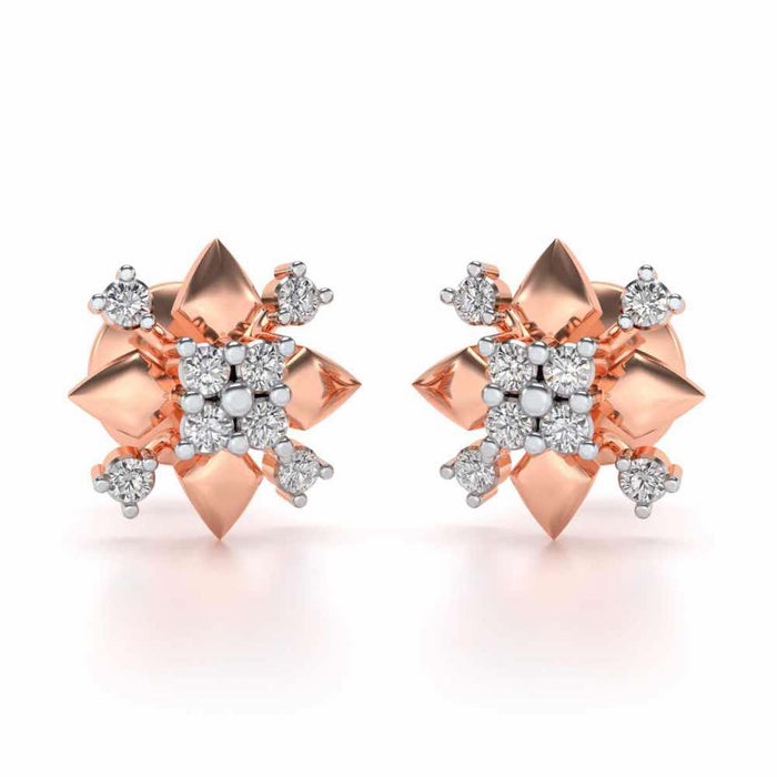 Pointue Silver Studs - Rose Gold - Image 1