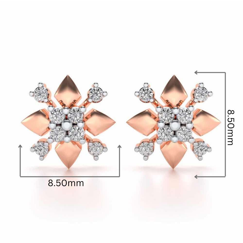 Pointue Silver Studs - Rose Gold - Image 2