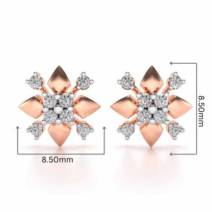 Pointue Silver Studs - Rose Gold - Image 2