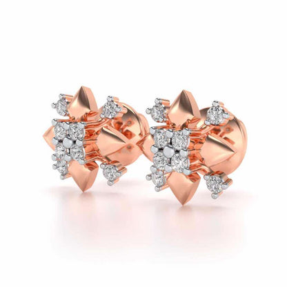 Pointue Silver Studs - Rose Gold - Image 3