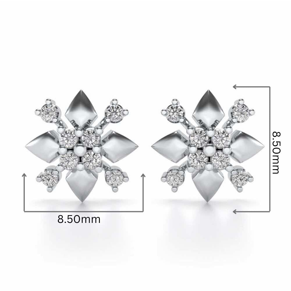 Pointue Silver Studs - White Gold - Image 2