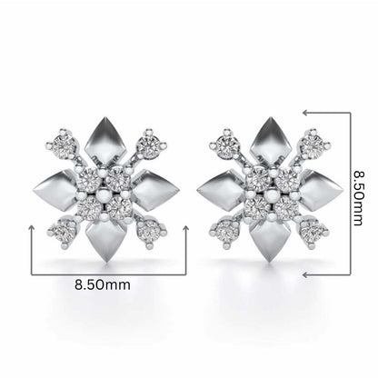 Pointue Silver Studs - White Gold - Image 2