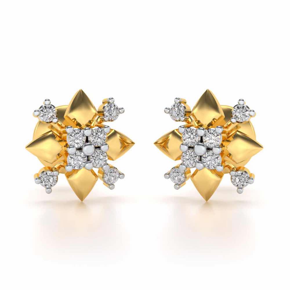 Pointue Silver Studs - Yellow Gold - Image 1
