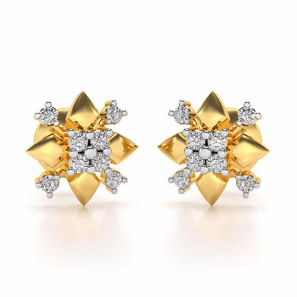 Pointue Silver Studs - Yellow Gold - Image 1