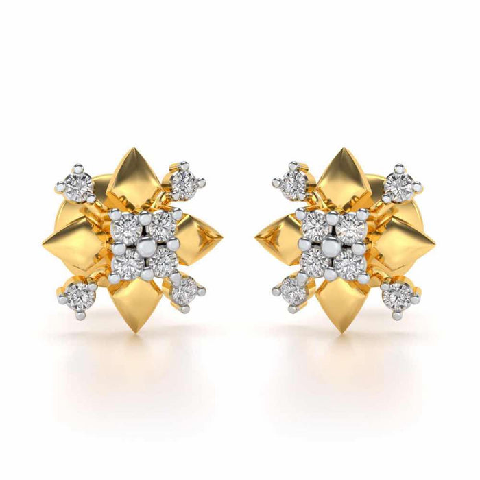 Pointue Silver Studs - Yellow Gold - Image 1