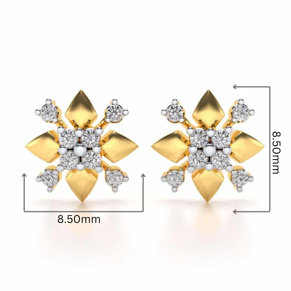 Pointue Silver Studs - Yellow Gold - Image 2