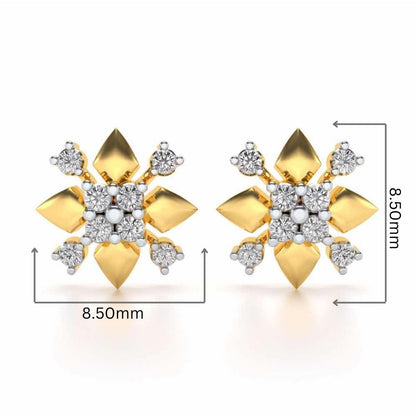 Pointue Silver Studs - Yellow Gold - Image 2
