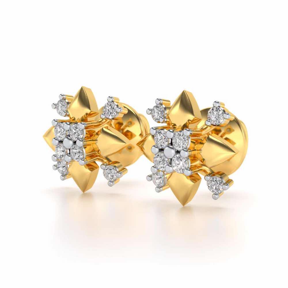 Pointue Silver Studs - Yellow Gold - Image 3