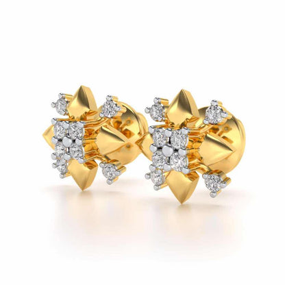 Pointue Silver Studs - Yellow Gold - Image 3
