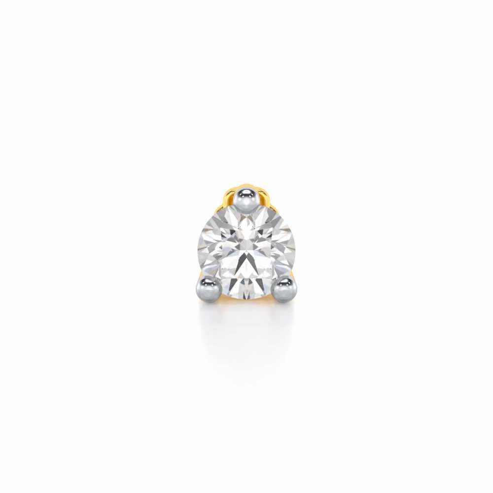 Polished Elegance Silver Nosepin - Yellow Gold - Image 1