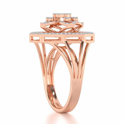 Polished Pinnacle Silver Ring - Rose Gold - Image 3