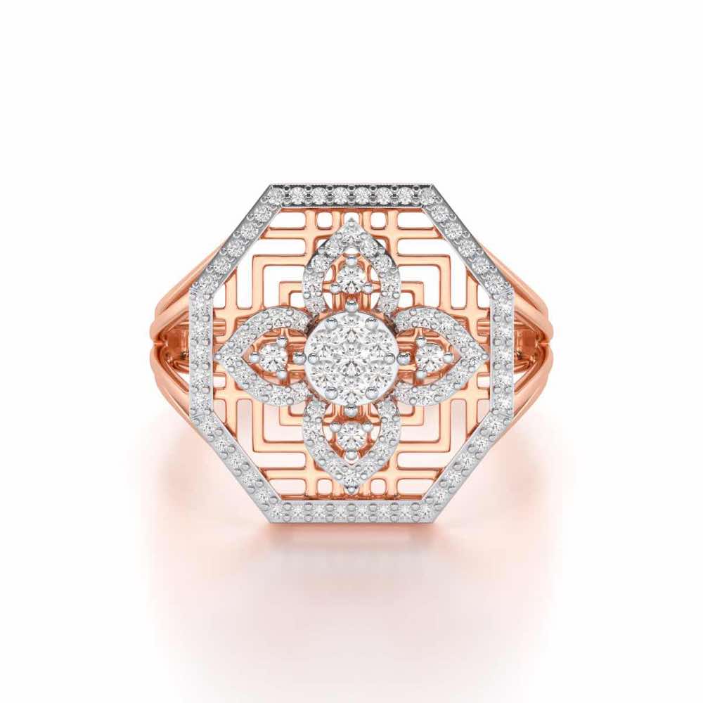 Polished Pinnacle Silver Ring - Rose Gold - Image 4