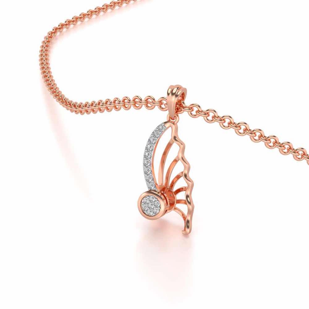 Pollux Silver Pendant - Rose Gold - Image 2